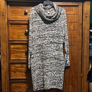 Old Navy Black and White Cowl Neck Sweater Dress